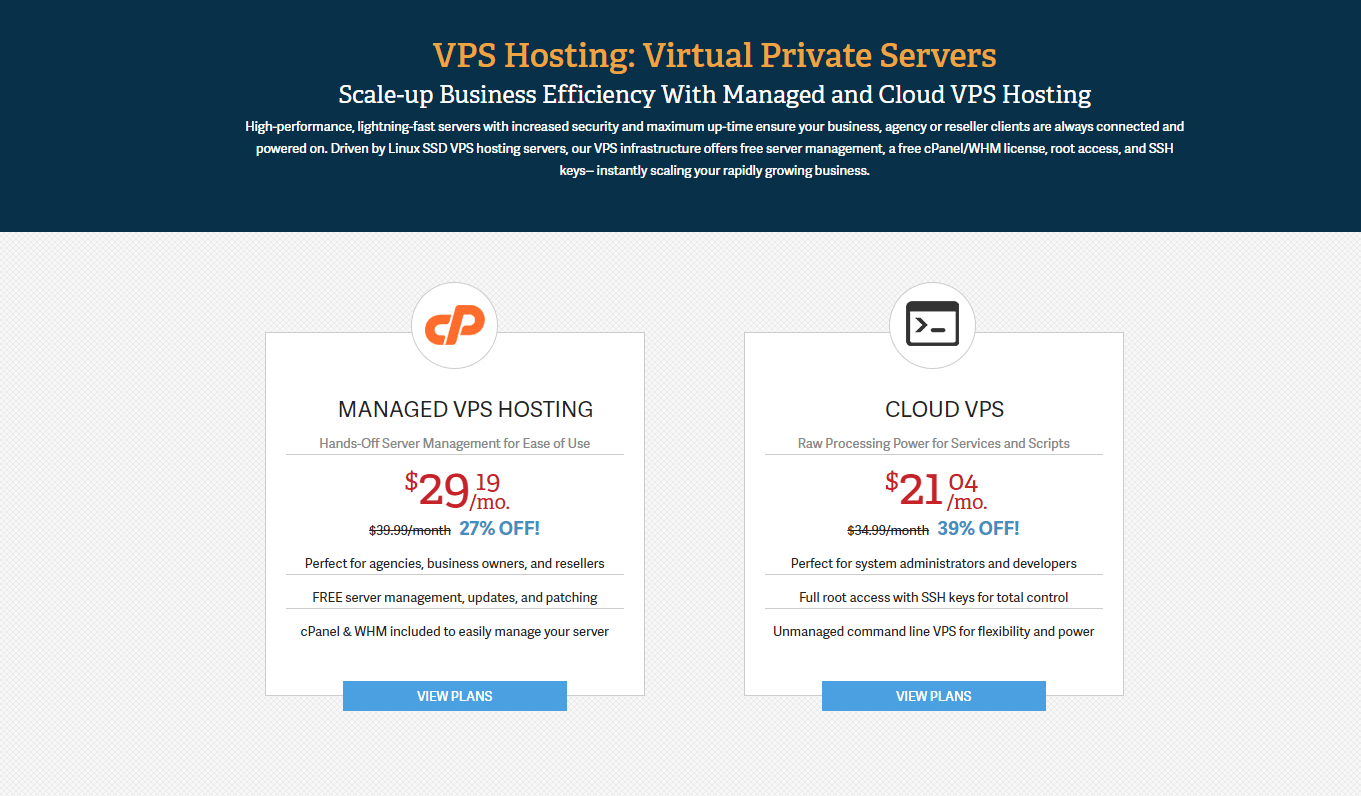 Inmotion VPS - Best Hosting For Niche Site