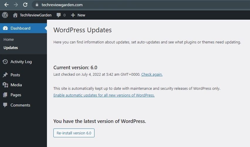 wordpress-updates-TechReviewGarden