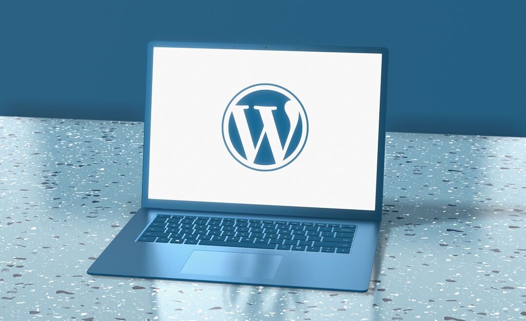 WordPress Logo on a Laptop | TechReviewGarden